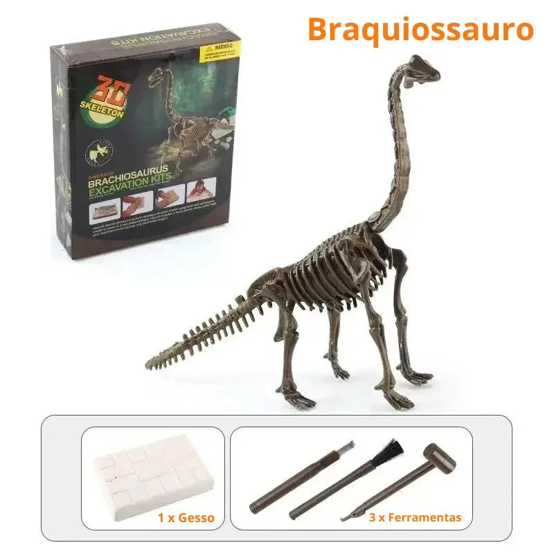 Kit Dinossauro Escavação Arqueológica