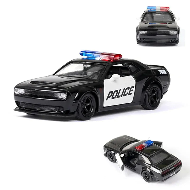 Miniatura Carro de Polícia - Lamborghini, Mustang, Dodge Challenger