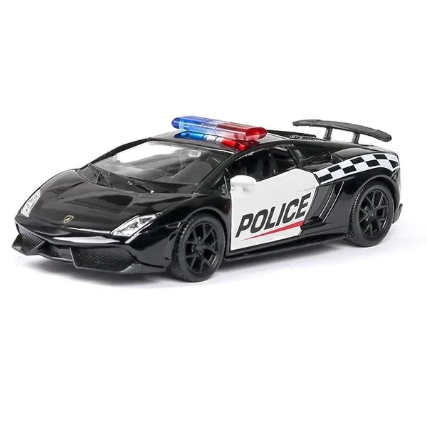 Miniatura Carro de Polícia - Lamborghini, Mustang, Dodge Challenger