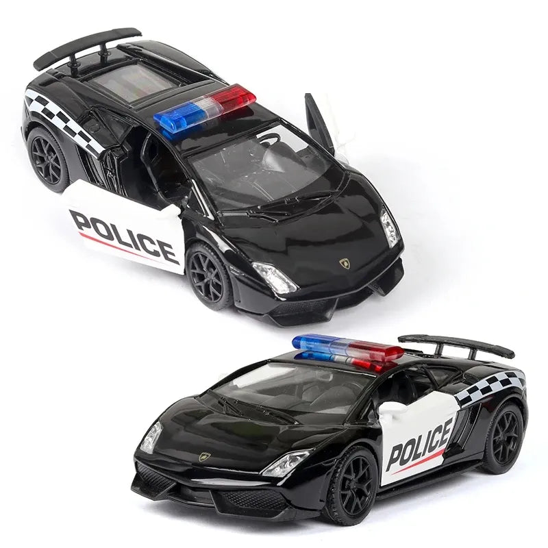 Miniatura Carro de Polícia - Lamborghini, Mustang, Dodge Challenger